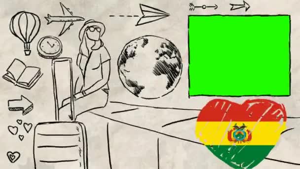 볼리비아 손으로 그린된 — 비디오