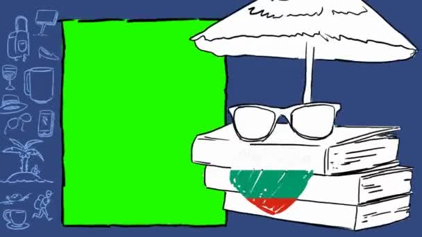 불가리아 손으로 그린된 — 비디오