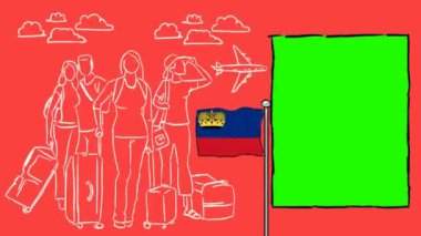 Liechtenstein elle çizilmiş Turizm