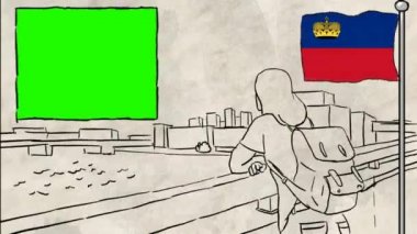 Liechtenstein elle çizilmiş Turizm