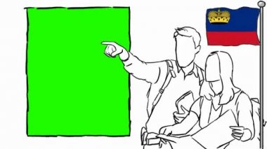 Liechtenstein elle çizilmiş Turizm