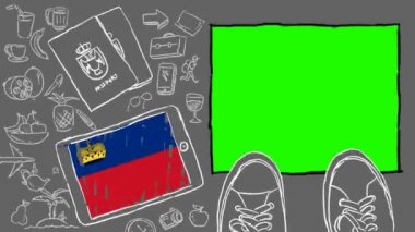 Liechtenstein elle çizilmiş Turizm