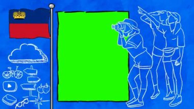 Liechtenstein elle çizilmiş Turizm