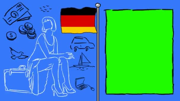 Γερμανία Χέρι Συντάσσονται Τουρισμού — Αρχείο Βίντεο