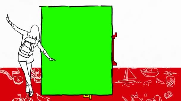 지브롤터 손으로 그린된 — 비디오
