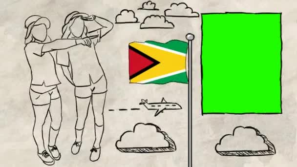 Guyane Tourisme Dessiné Main — Video