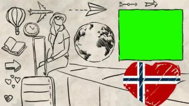 Norveç el çekilmiş Turizm 