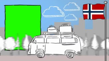 Norveç el çekilmiş Turizm 