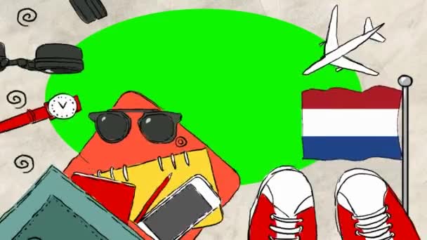 네덜란드 손으로 그린된 — 비디오