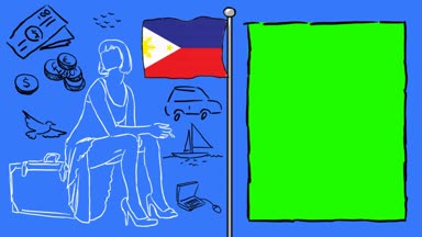 Filipinler çizilmiş Turizm el