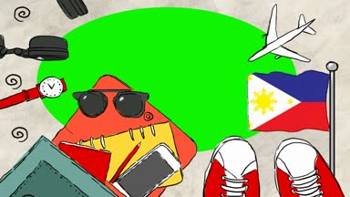 Filipinler çizilmiş Turizm el