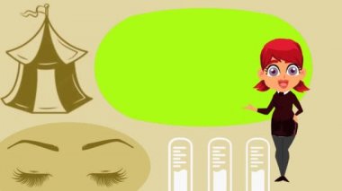 Güzellik vektör animasyon - tv ekranı