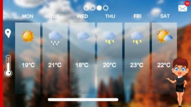 hava tahmini vektör animasyon