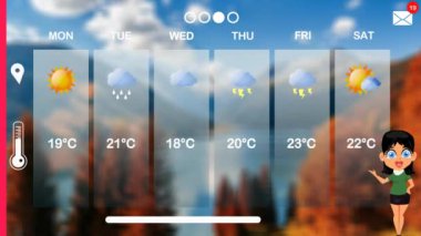hava tahmini vektör animasyon