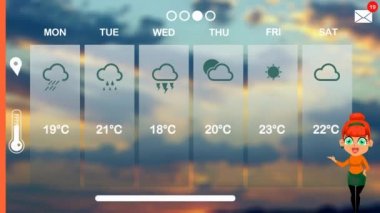 hava tahmini vektör animasyon