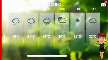 hava tahmini vektör animasyon