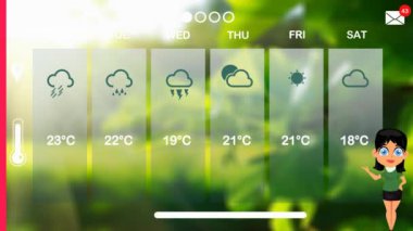 hava tahmini vektör animasyon