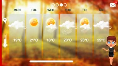 hava tahmini vektör animasyon