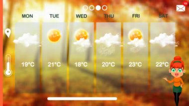 hava tahmini vektör animasyon