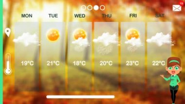 hava tahmini vektör animasyon