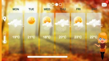 hava tahmini vektör animasyon