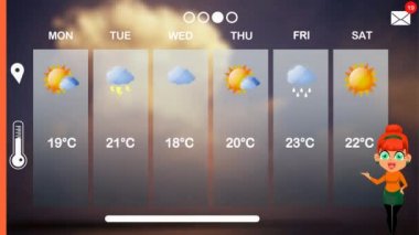 hava tahmini vektör animasyon