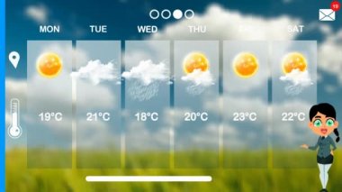 hava tahmini vektör animasyon