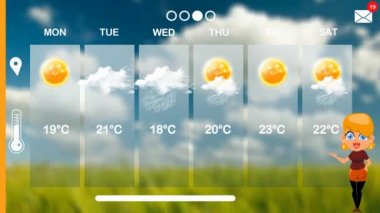 hava tahmini vektör animasyon