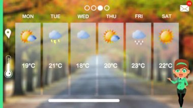 hava tahmini vektör animasyon