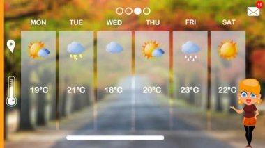 hava tahmini vektör animasyon