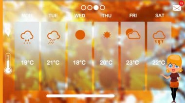 hava tahmini vektör animasyon