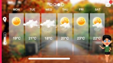 hava tahmini vektör animasyon