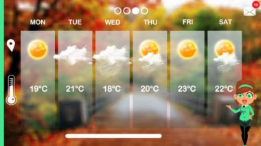 hava tahmini vektör animasyon