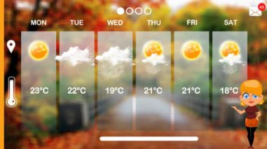 hava tahmini vektör animasyon