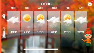 hava tahmini vektör animasyon