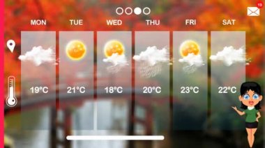 hava tahmini vektör animasyon