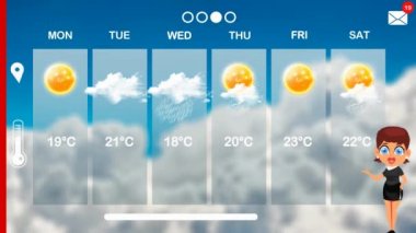 hava tahmini vektör animasyon