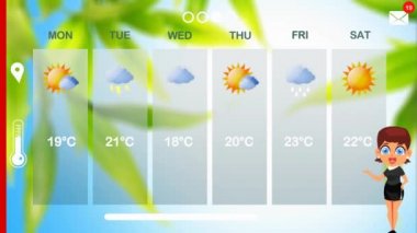 hava tahmini vektör animasyon