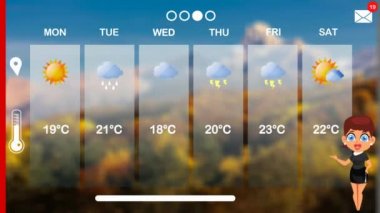 hava tahmini vektör animasyon