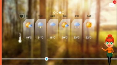 hava tahmini vektör animasyon