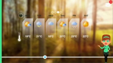 hava tahmini vektör animasyon