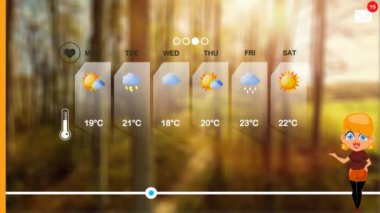 hava tahmini vektör animasyon