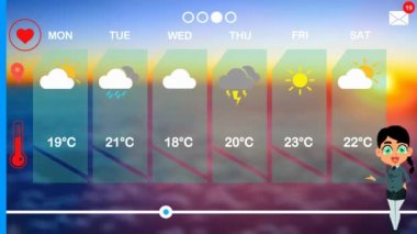 hava tahmini vektör animasyon