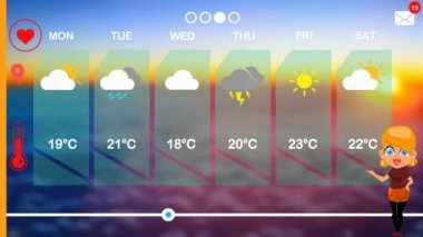 hava tahmini vektör animasyon