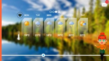 hava tahmini vektör animasyon