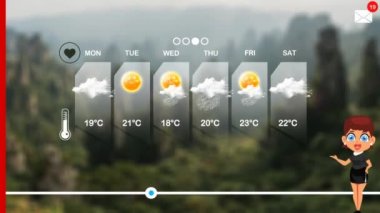 hava tahmini vektör animasyon