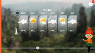 hava tahmini vektör animasyon