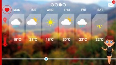 hava tahmini vektör animasyon