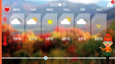 hava tahmini vektör animasyon