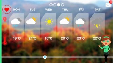 hava tahmini vektör animasyon